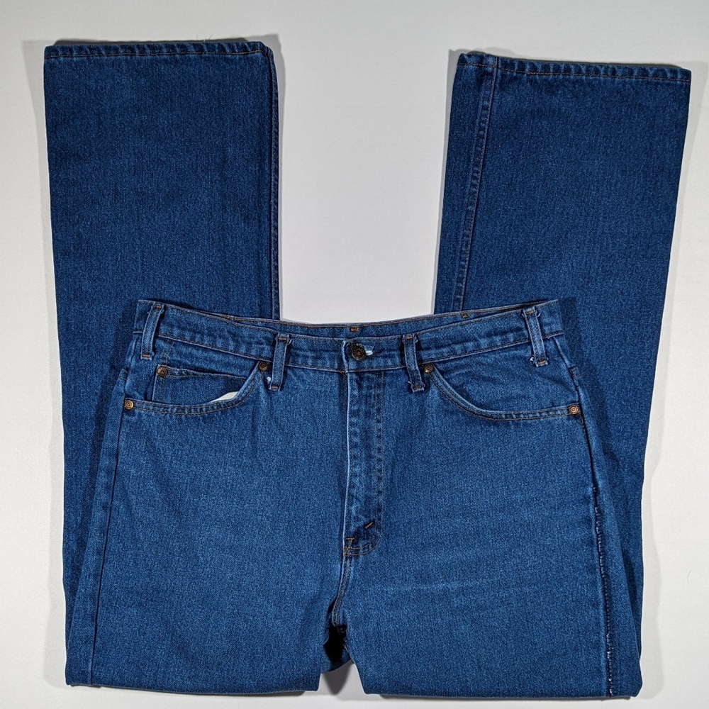 Vtg 70s JCPenney Plain Pockets Sz W36 L31 BootCut Jeans